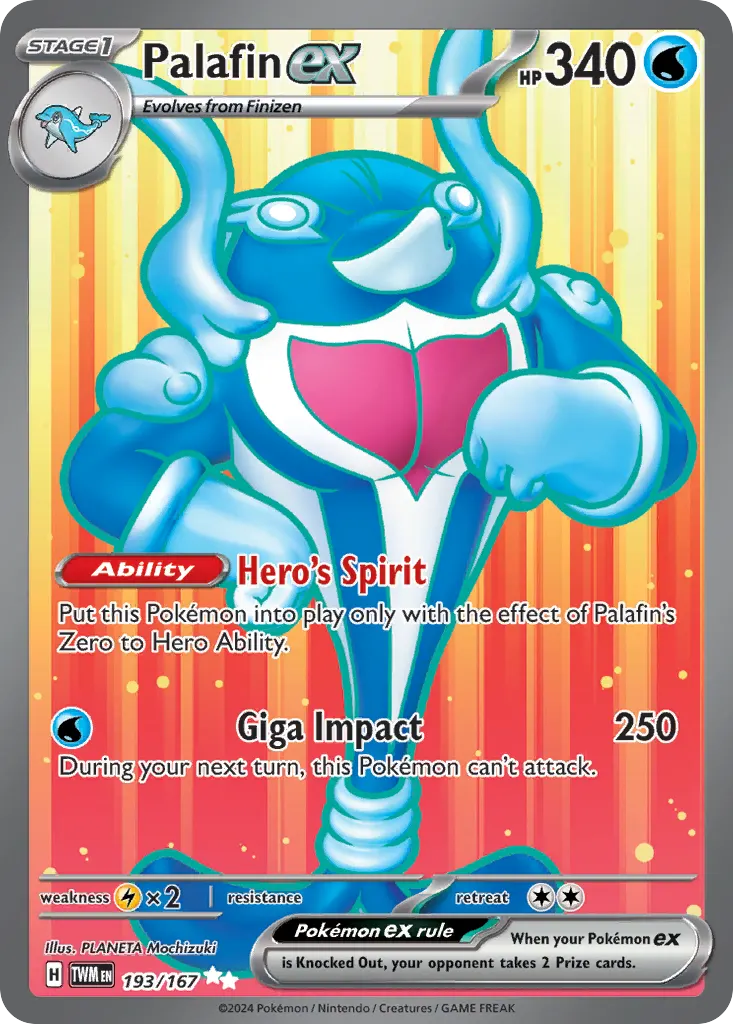 Palafin ex — Twilight Masquerade 193 Pokémon card