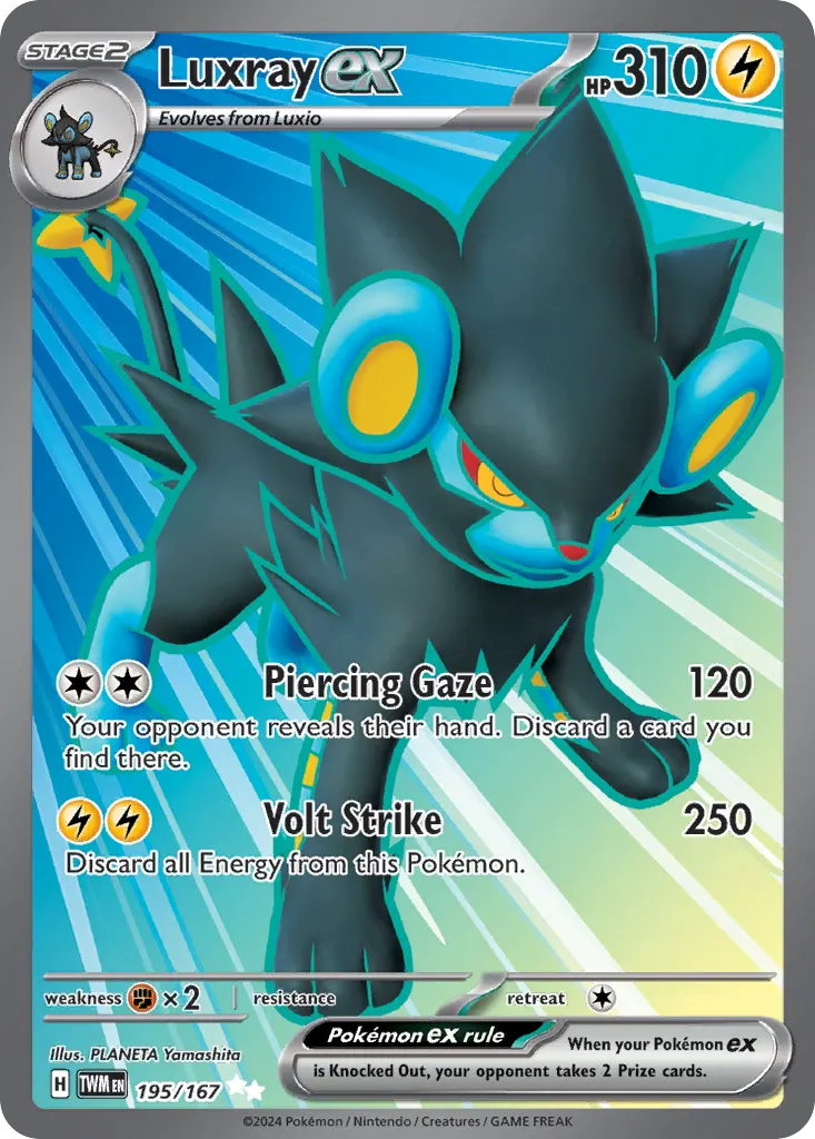 Luxray ex — Twilight Masquerade 195 Pokémon card