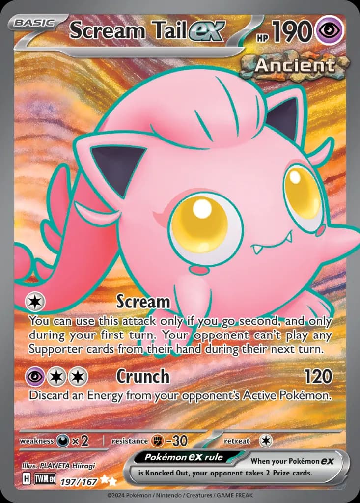 Scream Tail ex — Twilight Masquerade 197 Pokémon card