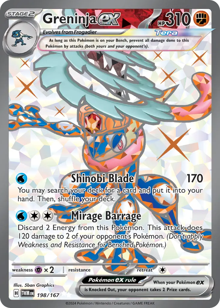 Greninja ex — Twilight Masquerade 198 Pokémon card