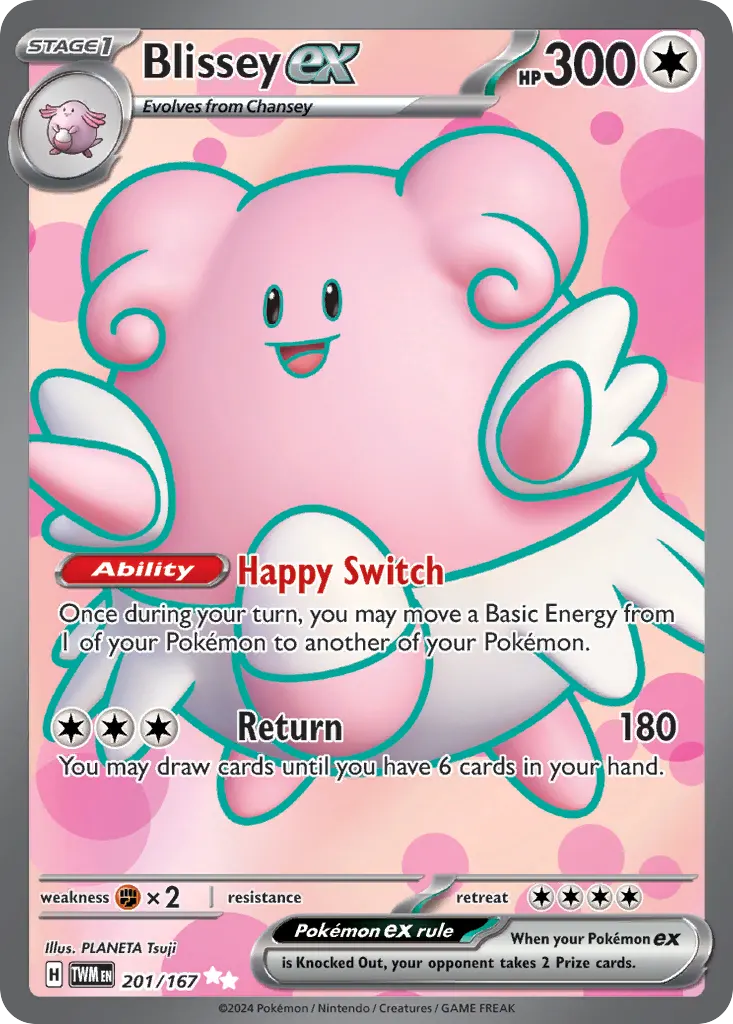 Blissey ex — Twilight Masquerade 201 Pokémon card