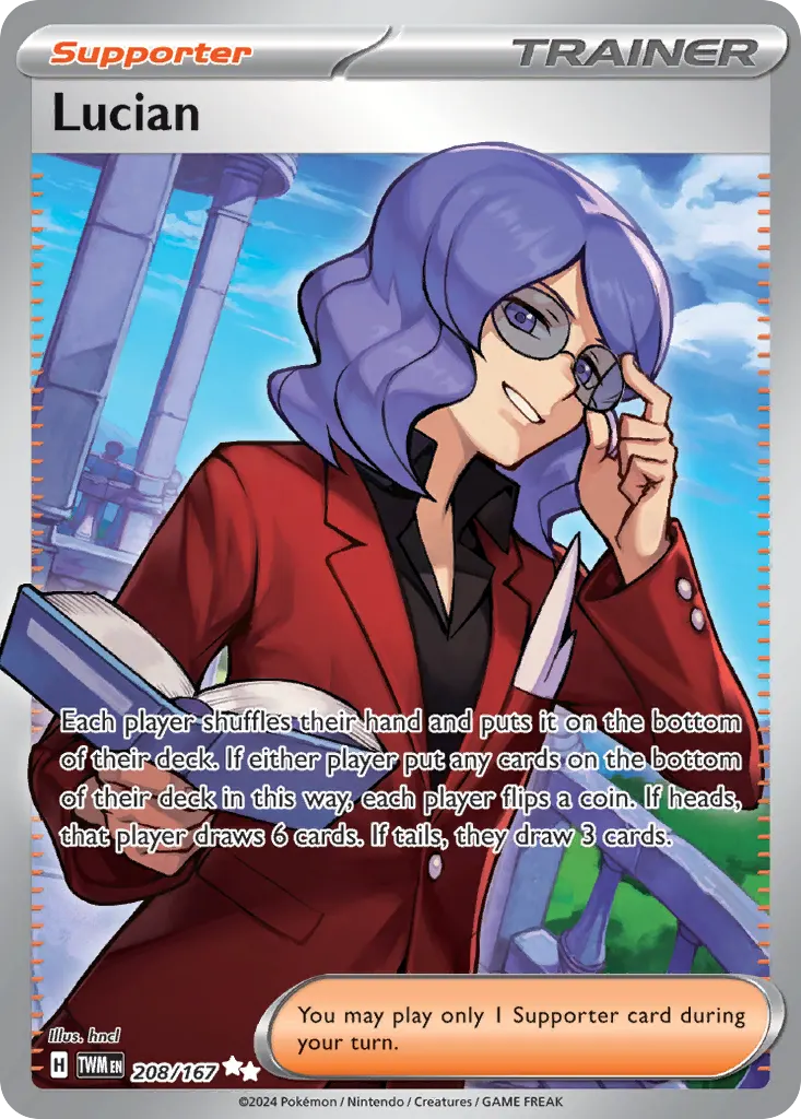 Lucian — Twilight Masquerade 208 Pokémon card