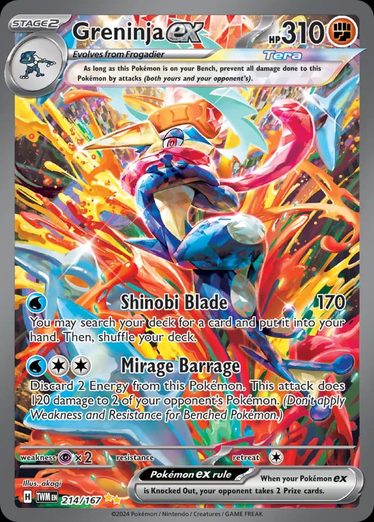 Greninja ex — Twilight Masquerade PSA 9 price guide