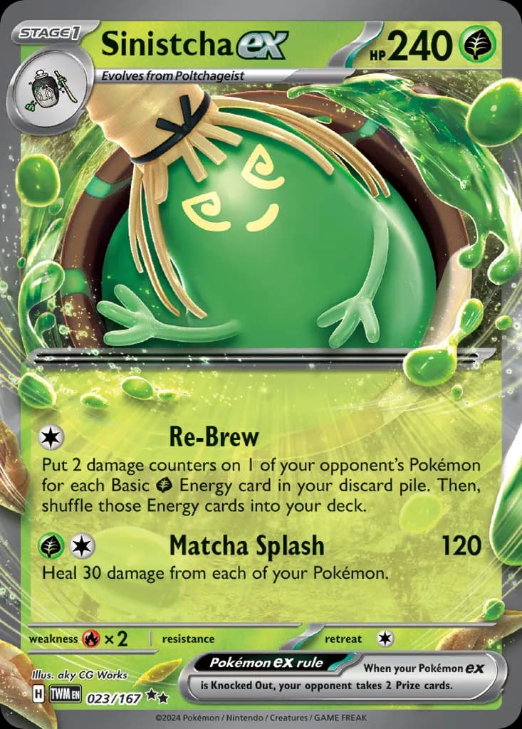 Sinistcha ex — Twilight Masquerade 23 Pokémon card