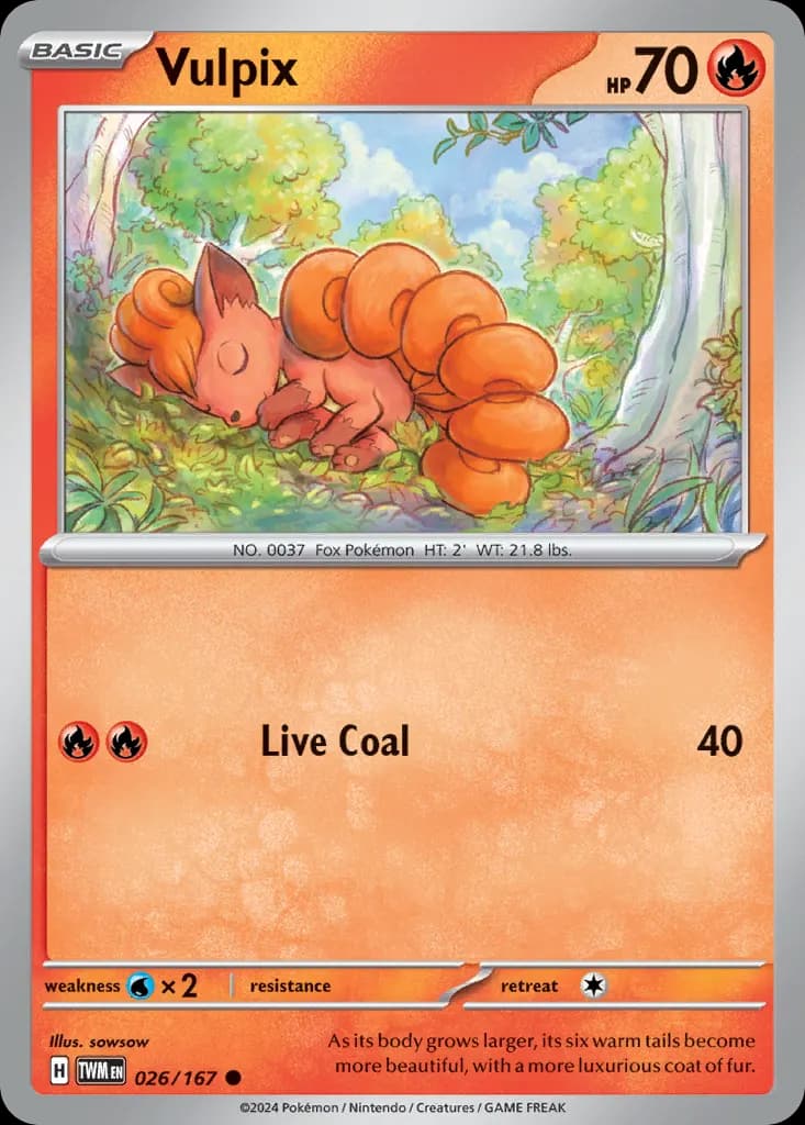 Vulpix — Twilight Masquerade 26 Pokémon card