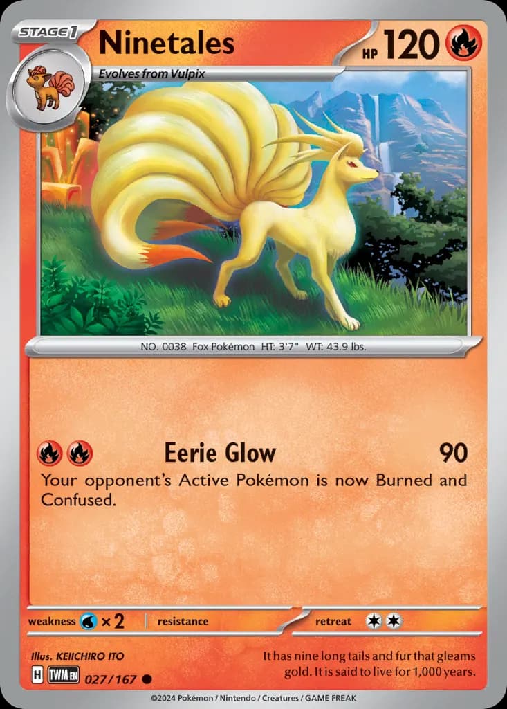 Ninetales — Twilight Masquerade 27 Pokémon card