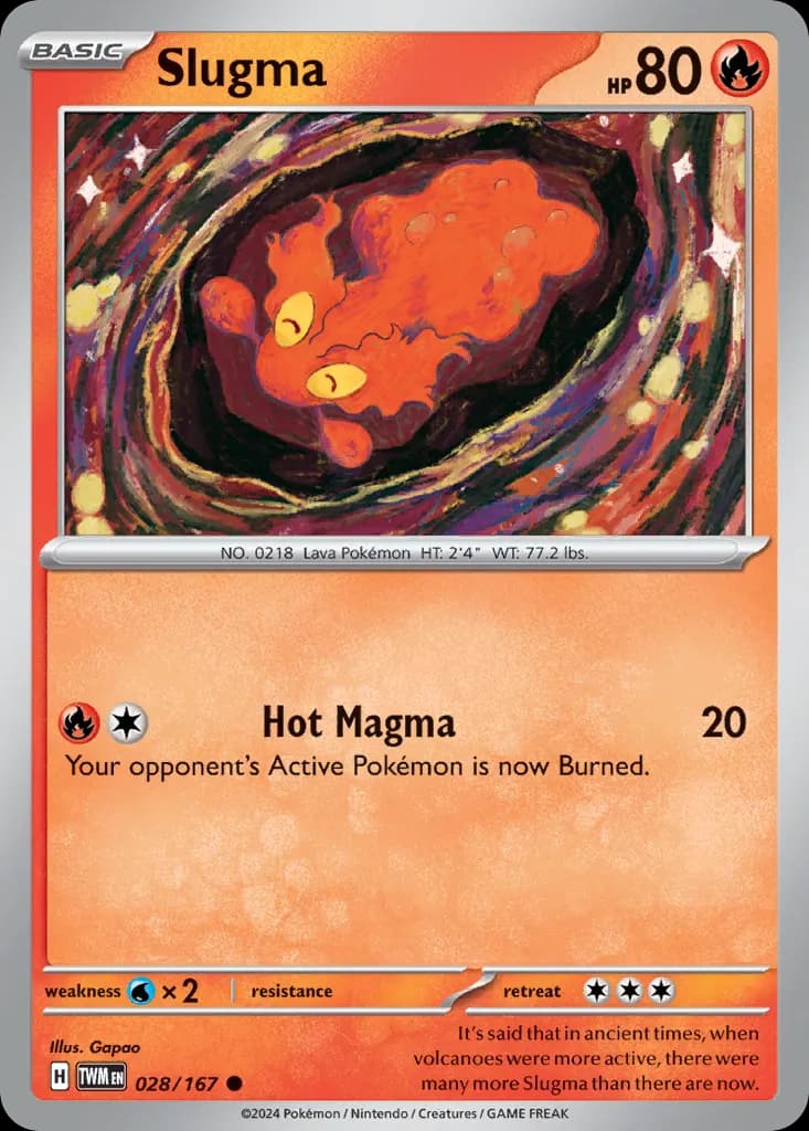 Slugma — Twilight Masquerade 28 Pokémon card
