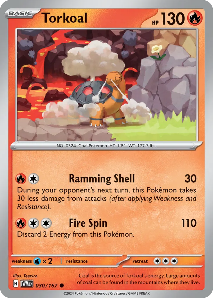 Torkoal — Twilight Masquerade 30 Pokémon card
