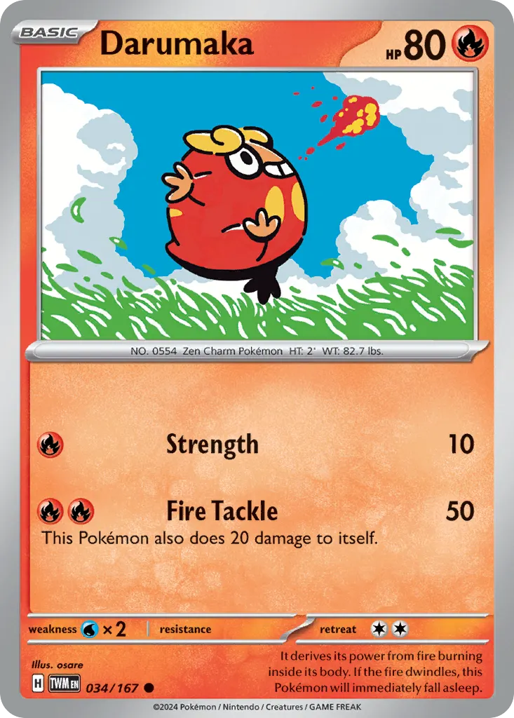 Darumaka — Twilight Masquerade 34 Pokémon card
