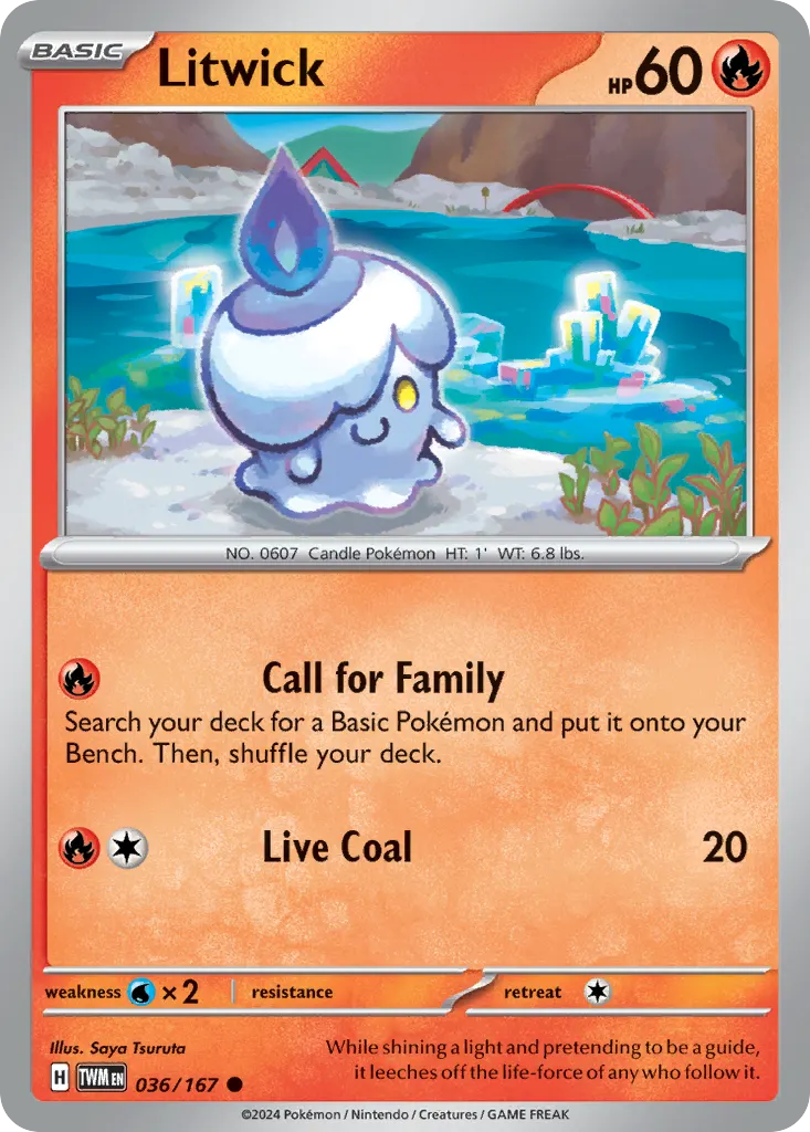 Litwick — Twilight Masquerade 36 Pokémon card