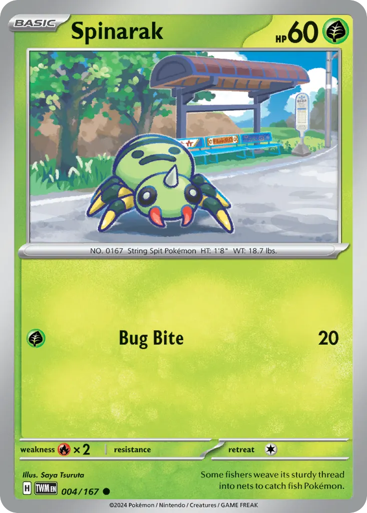 Spinarak — Twilight Masquerade 4 Pokémon card