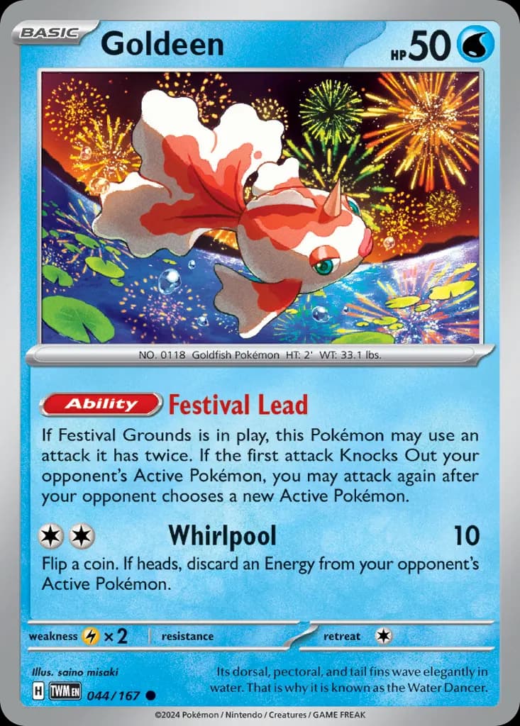 Goldeen — Twilight Masquerade 44 Pokémon card