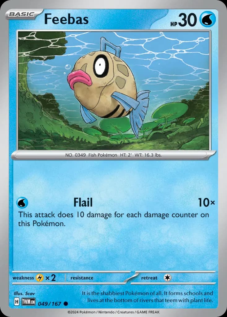 Feebas — Twilight Masquerade 49 Pokémon card