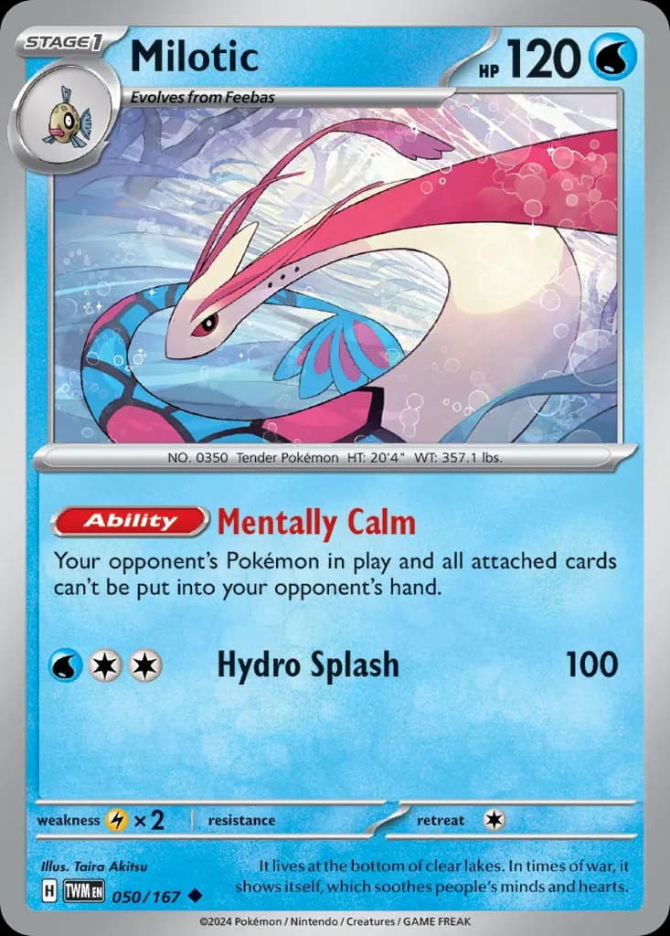 Milotic — Twilight Masquerade 50 Pokémon card