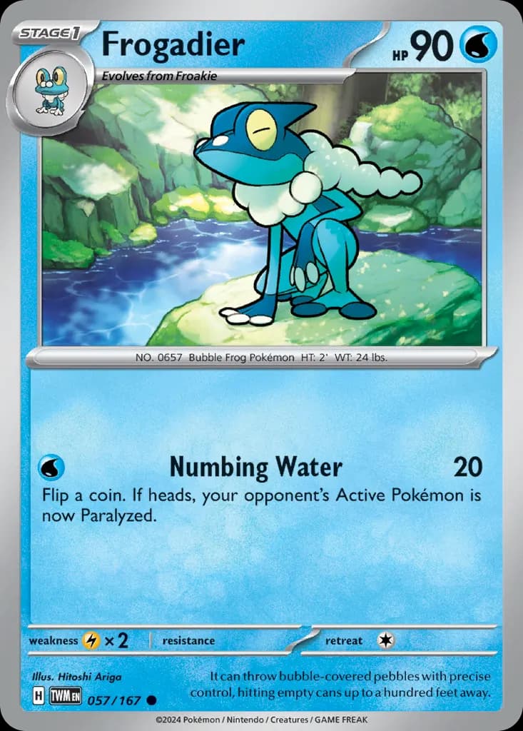 Frogadier — Twilight Masquerade 57 Pokémon card