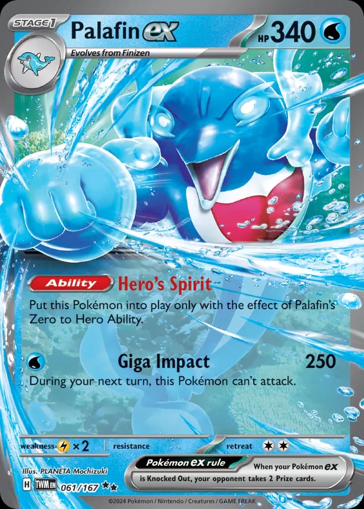 Palafin ex — Twilight Masquerade 61 Pokémon card