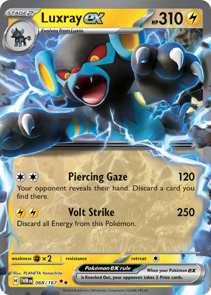 Luxray ex — Twilight Masquerade 68 Pokémon card