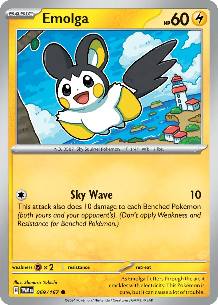 Emolga — Twilight Masquerade 69 Pokémon card