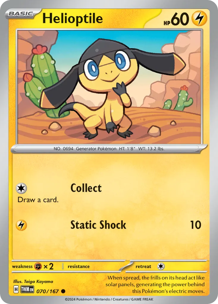 Helioptile — Twilight Masquerade 70 Pokémon card