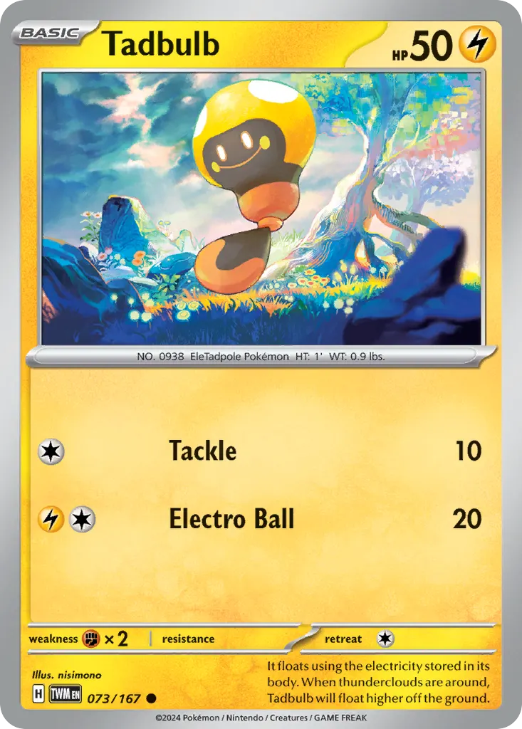 Tadbulb — Twilight Masquerade 73 Pokémon card