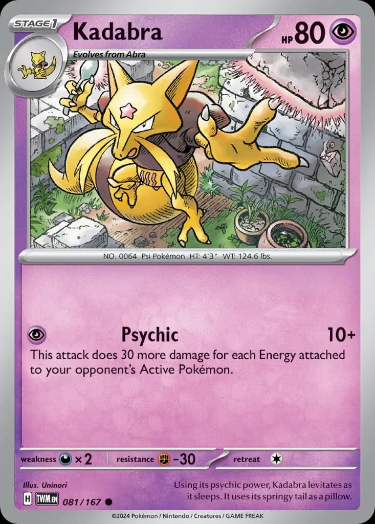 Kadabra — Twilight Masquerade 81 Pokémon card