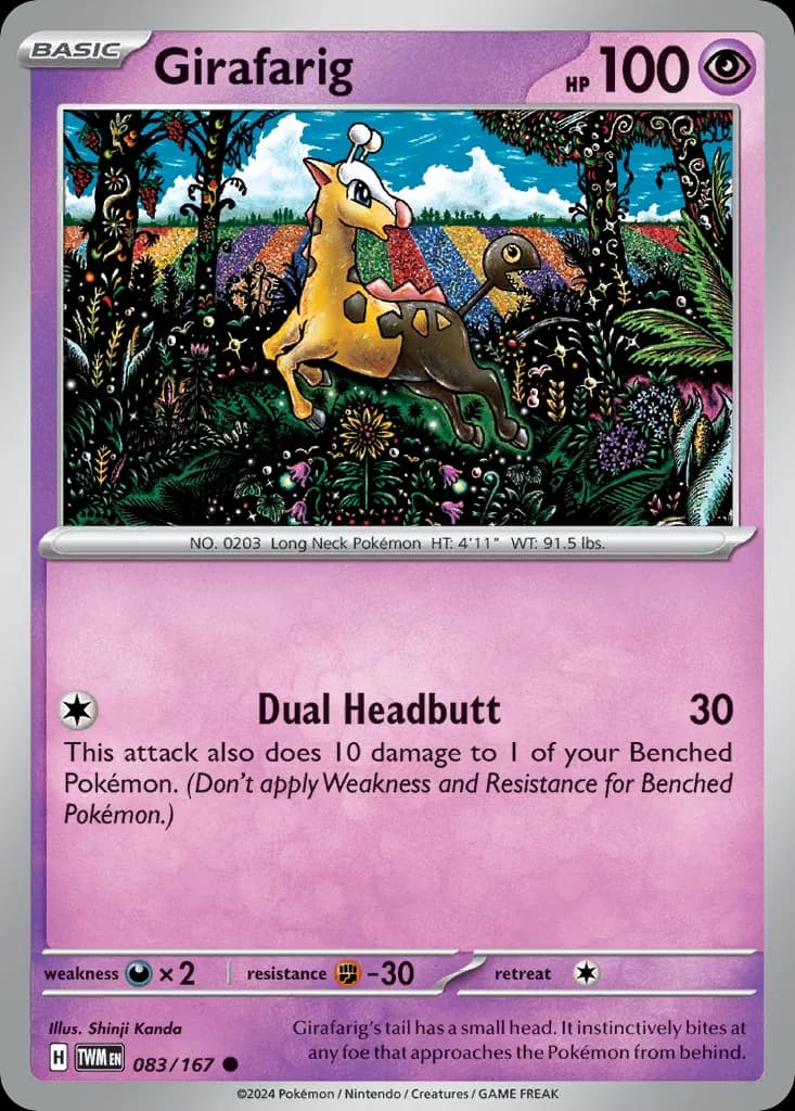 Girafarig — Twilight Masquerade 83 Pokémon card