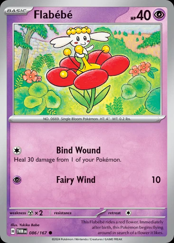 Flabébé — Twilight Masquerade 86 Pokémon card