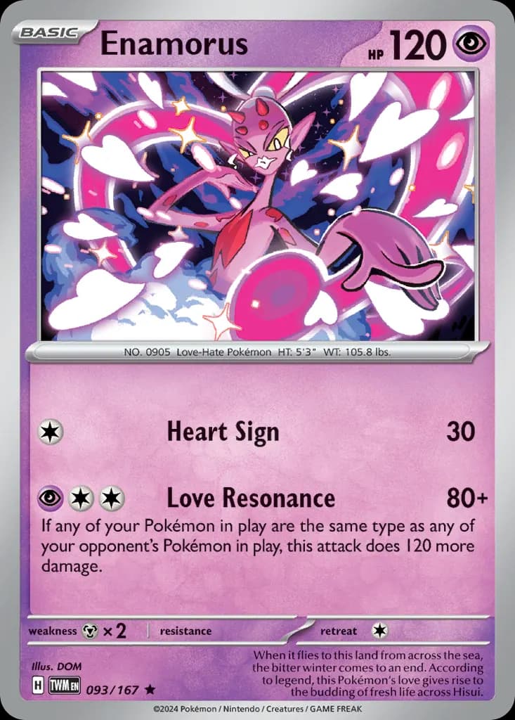 Enamorus — Twilight Masquerade 93 Pokémon card