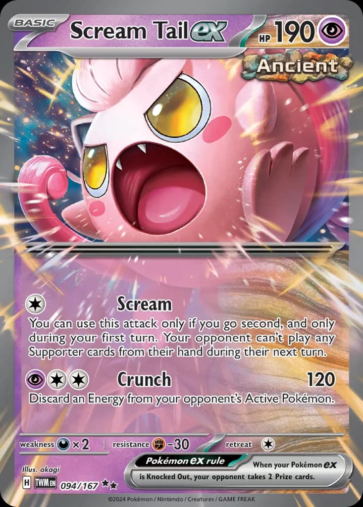 Scream Tail ex — Twilight Masquerade 94 Pokémon card