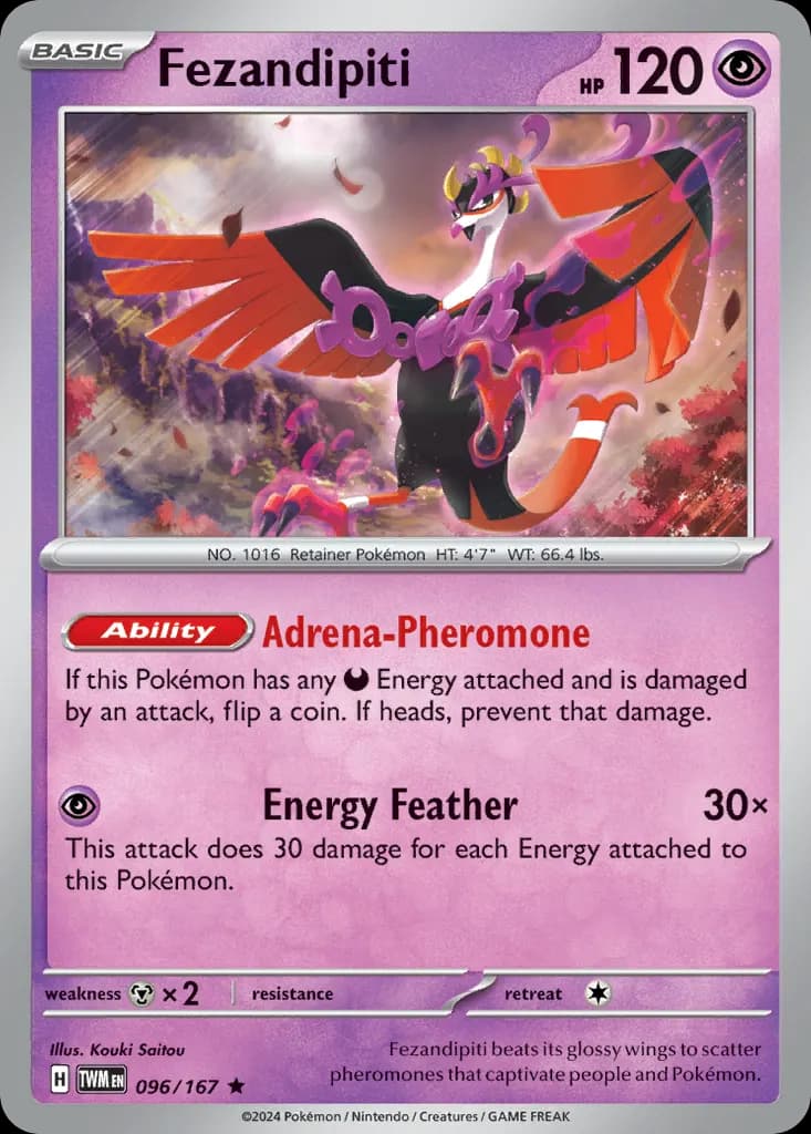 Fezandipiti — Twilight Masquerade 96 Pokémon card