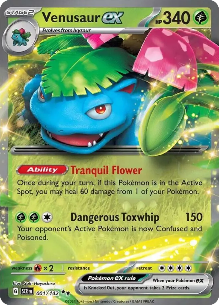 Venusaur ex — Stellar Crown 1 Pokémon card