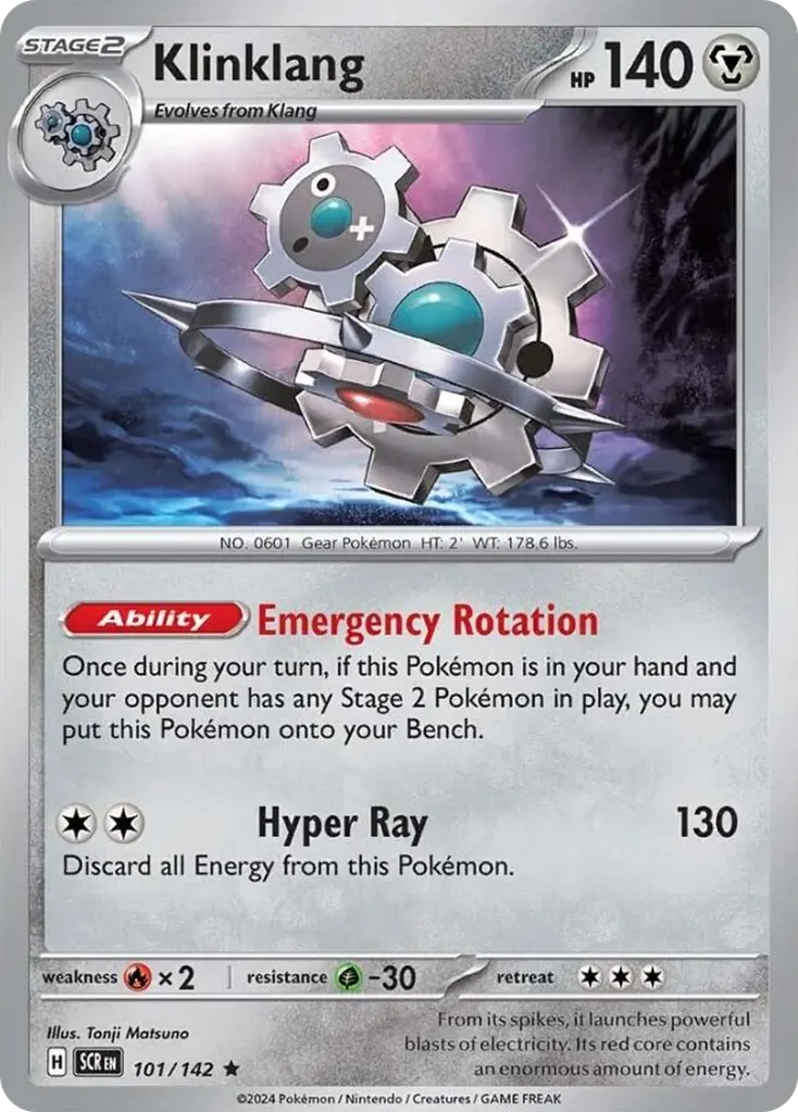 Klinklang — Stellar Crown 101 Pokémon card