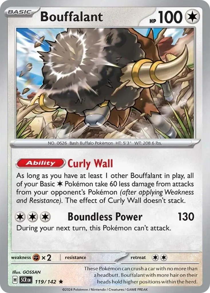 Bouffalant — Stellar Crown 119 Pokémon card