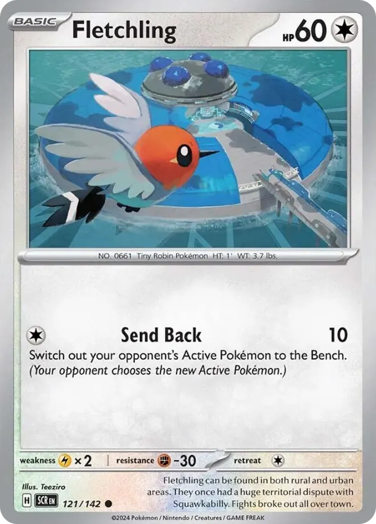 Fletchling — Stellar Crown 121 Pokémon card