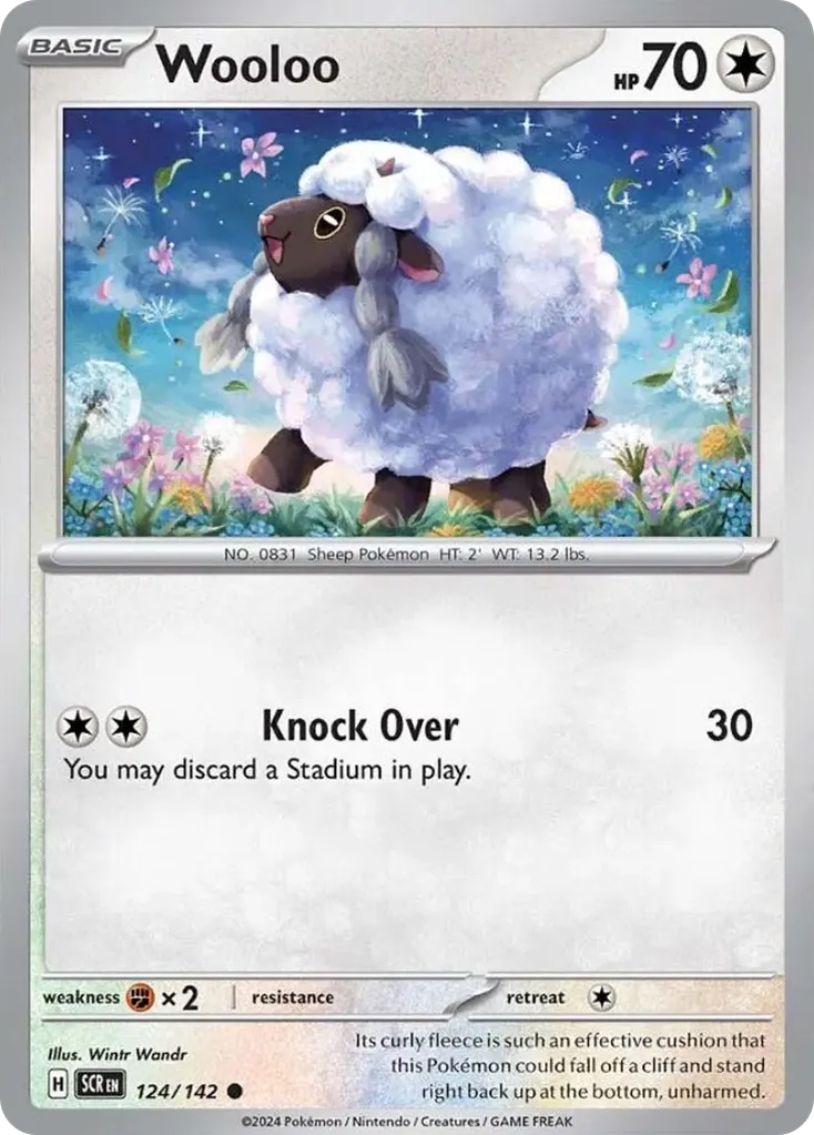 Wooloo — Stellar Crown 124 Pokémon card