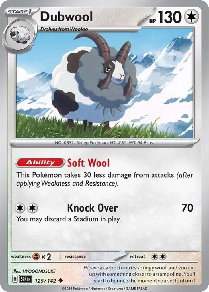 Dubwool — Stellar Crown 125 Pokémon card