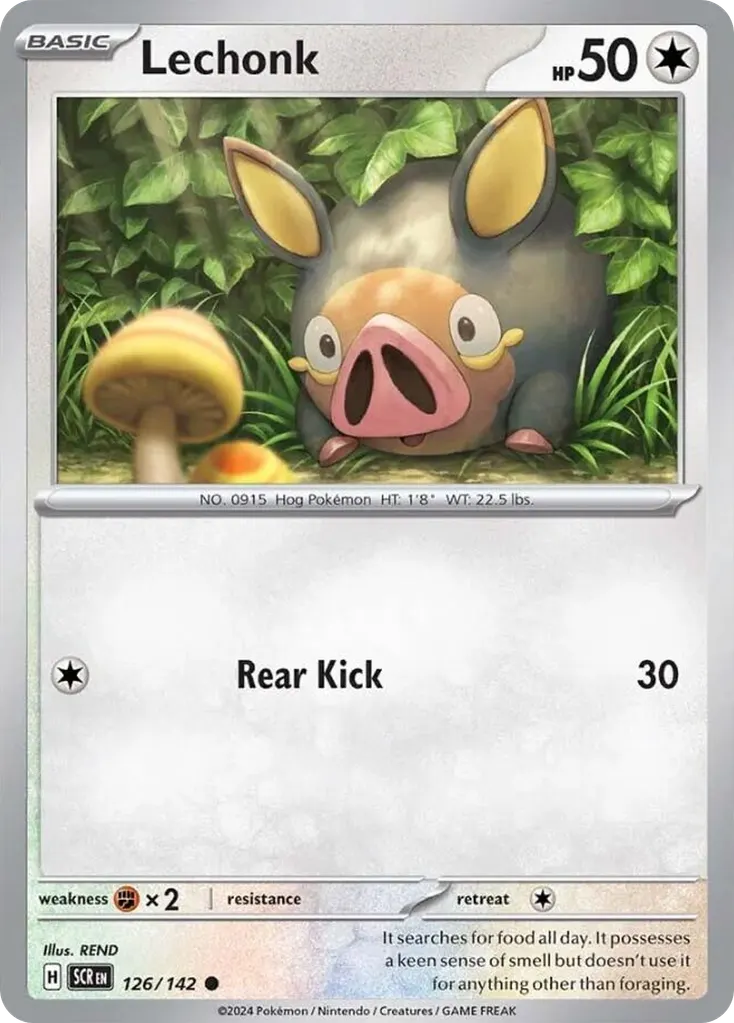 Lechonk — Stellar Crown 126 Pokémon card