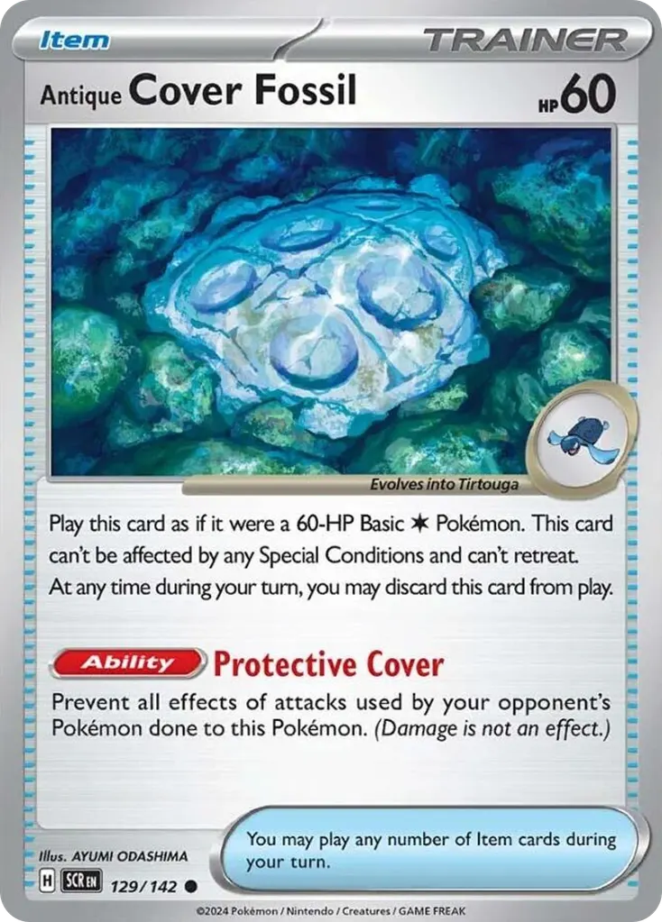 Antique Cover Fossil — Stellar Crown 129 Pokémon card