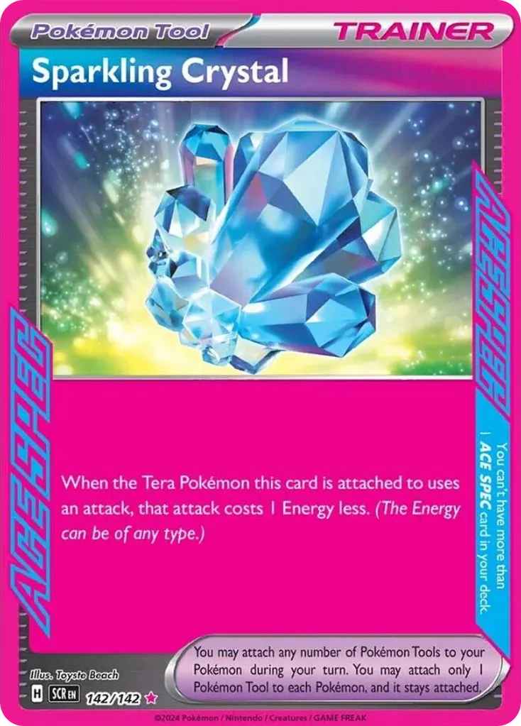 Sparkling Crystal — Stellar Crown 142 Pokémon card