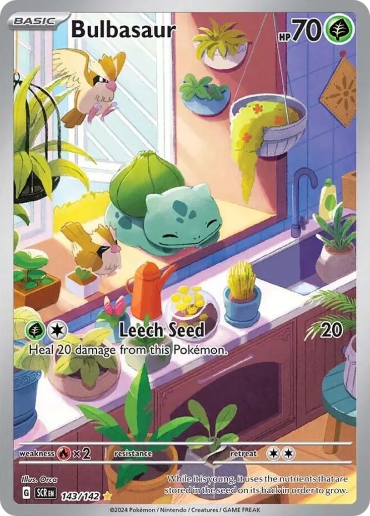 Bulbasaur — Stellar Crown 143 Pokémon card