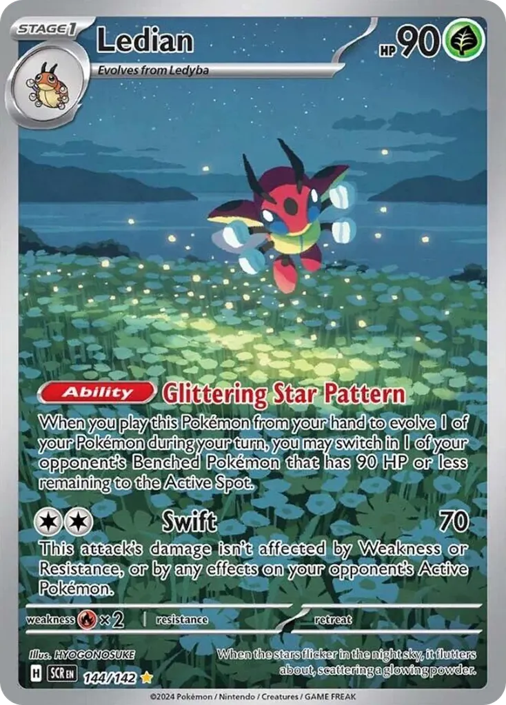 Ledian — Stellar Crown 144 Pokémon card