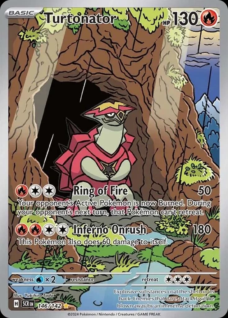 Turtonator — Stellar Crown 146 Pokémon card