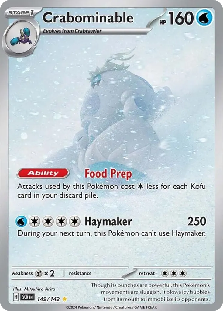 Crabominable — Stellar Crown 149 Pokémon card