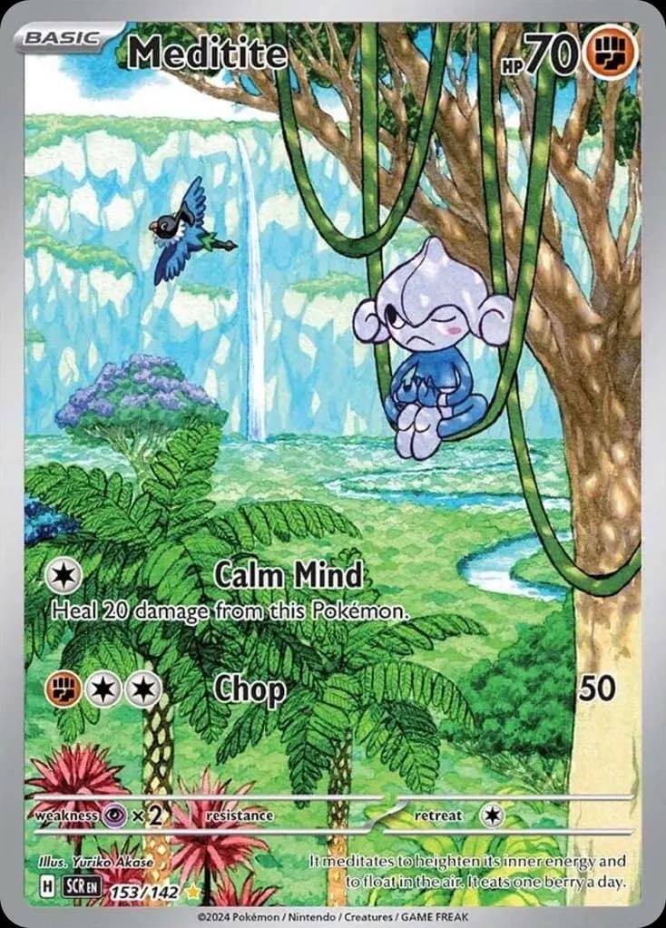 Meditite — Stellar Crown 153 Pokémon card