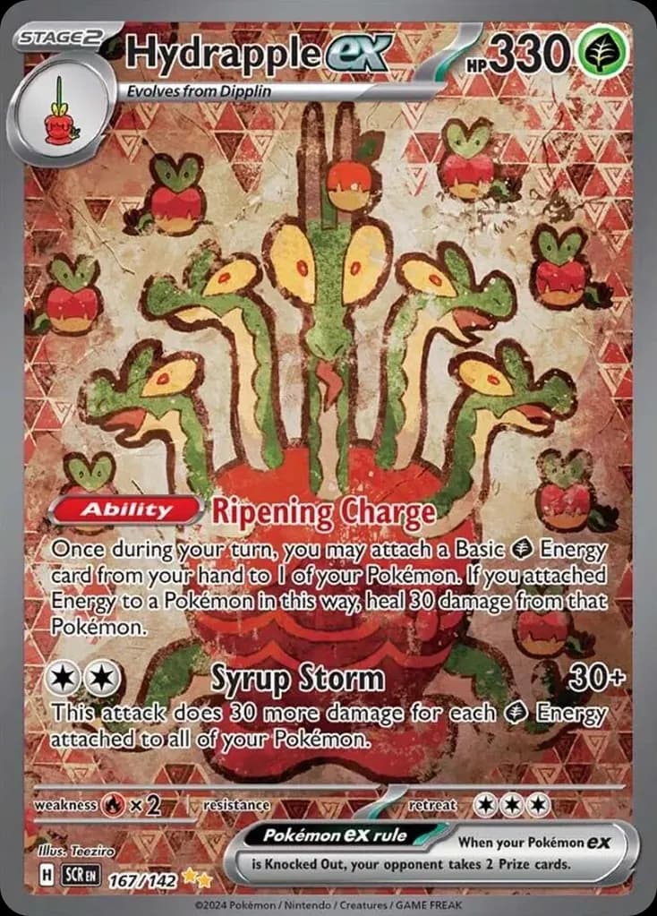 Hydrapple ex — Stellar Crown 167 Pokémon card