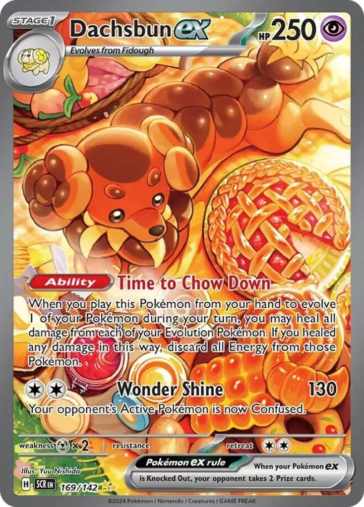 Dachsbun ex — Stellar Crown 169 Pokémon card