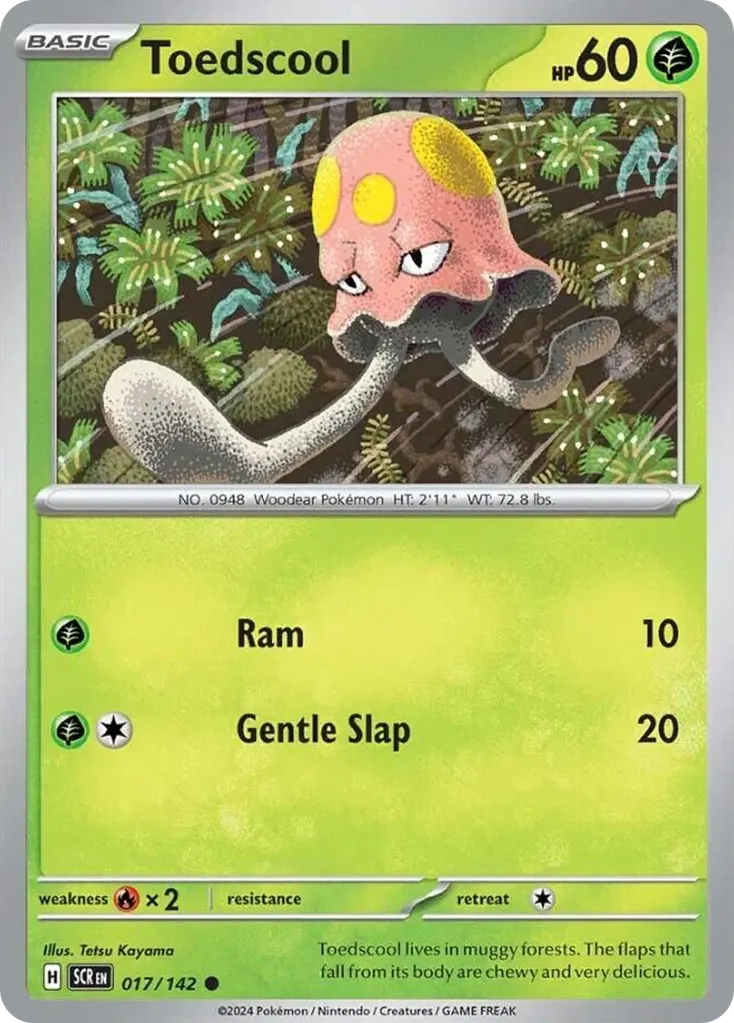 Toedscool — Stellar Crown 17 Pokémon card
