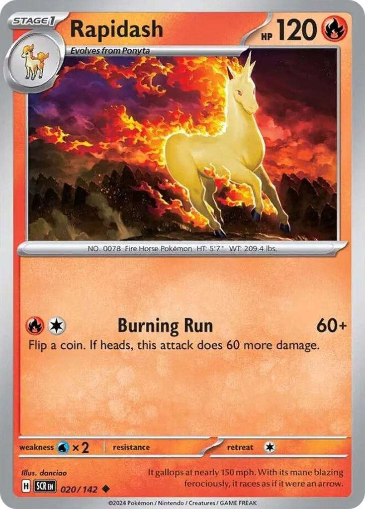 Rapidash — Stellar Crown 20 Pokémon card