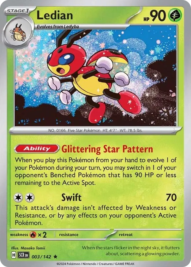 Ledian — Stellar Crown 3 Pokémon card