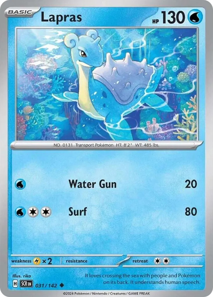 Lapras — Stellar Crown 31 Pokémon card